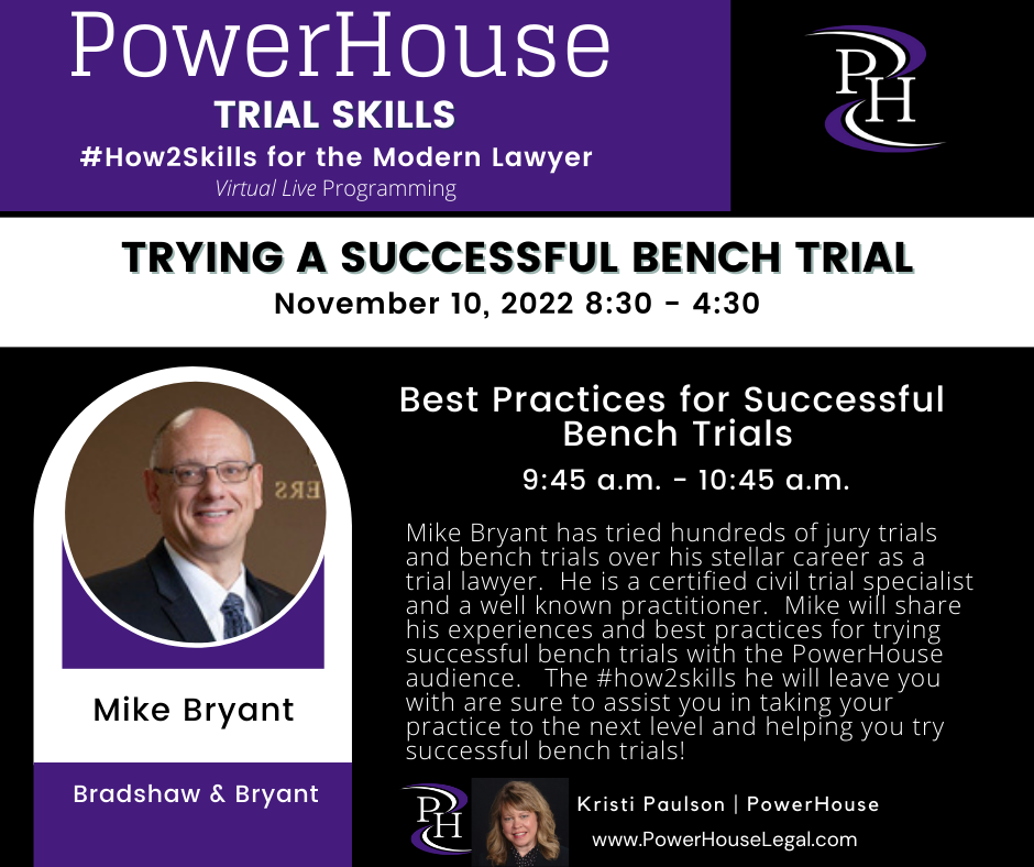 Trying a Successful Bench Trial (6 hours collection)